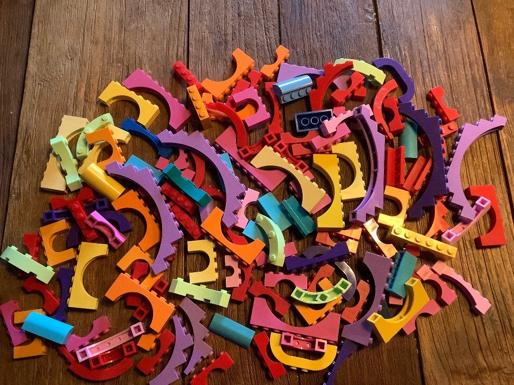Lego blokken bogen, slopes felle kleuren 135 st / 198-2, Ophalen of Verzenden, Zo goed als nieuw, Losse stenen, Lego