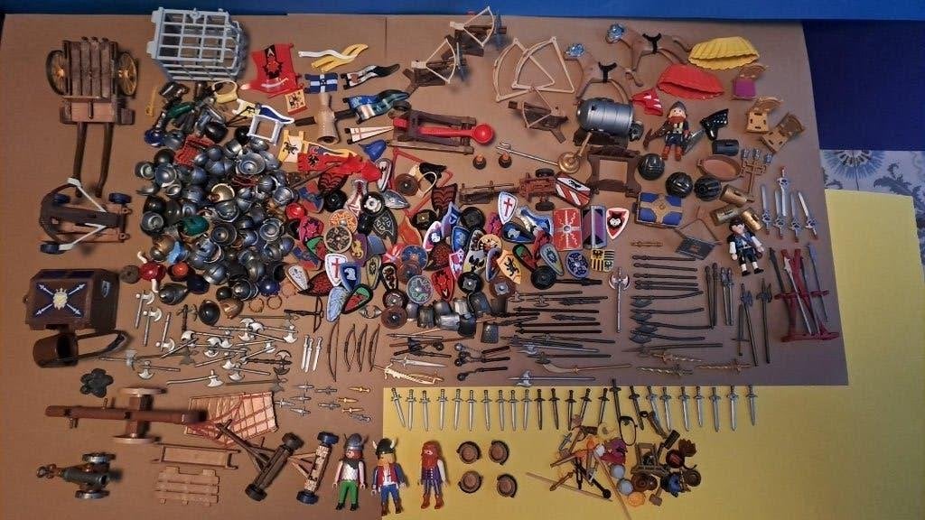Lot pièces Playmobil chevaliers/vikings, Kinderen en Baby's, Speelgoed | Playmobil, Ophalen, Gebruikt, Losse onderdelen, Overige typen