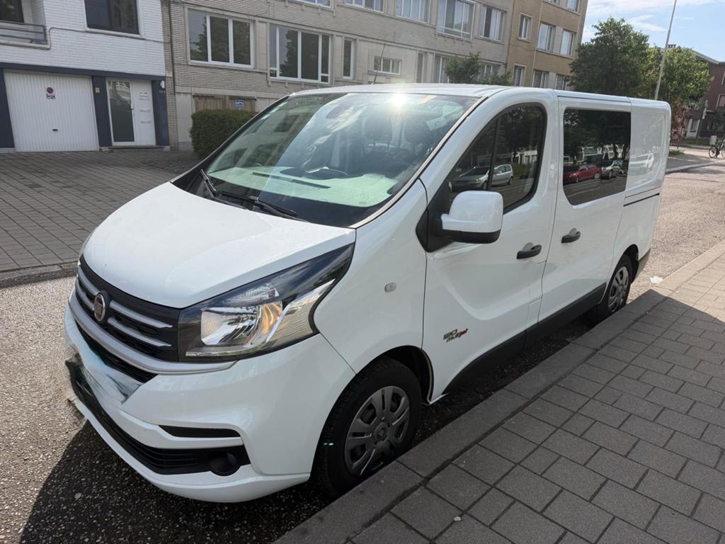 FIAT TALENTO 1.6 TDCI DUBBELE CABINE 2018 106000KM AC EURO6B, Voorwielaandrijving, Stof, Euro 6, Wit