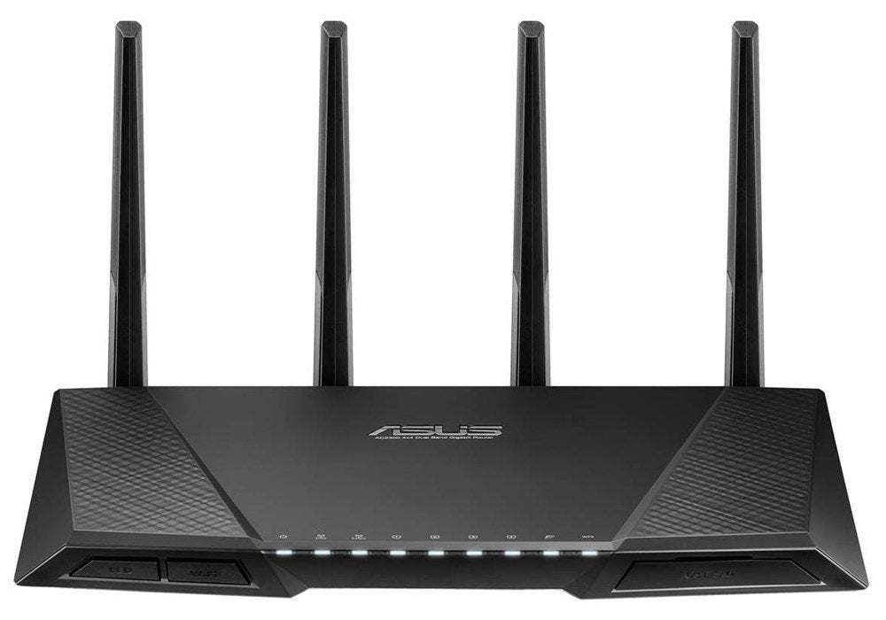 Zware router ASUS RT-AC87U met 4x antenne en 2x usb poort 4g, Computers en Software, Ophalen of Verzenden, Zo goed als nieuw, Router
