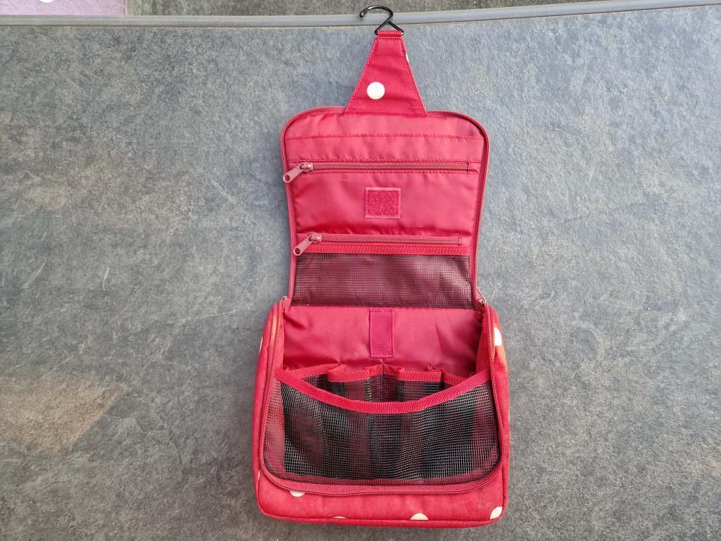 Reis Toilettas met ophanghaak -Travel Organizer, Ophalen, Zo goed als nieuw, Rood