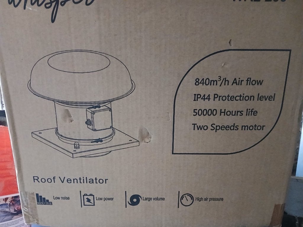 Whisper WRL-200 Dakventilator / Roof Ventilator, Enlèvement, Ventilateur