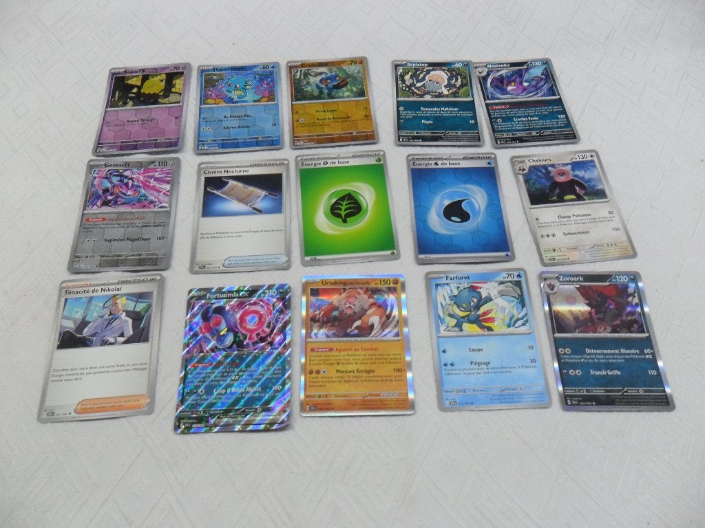 15 cartes Pokémon neuves état voir photos, Enlèvement ou Envoi, Neuf, Plusieurs cartes