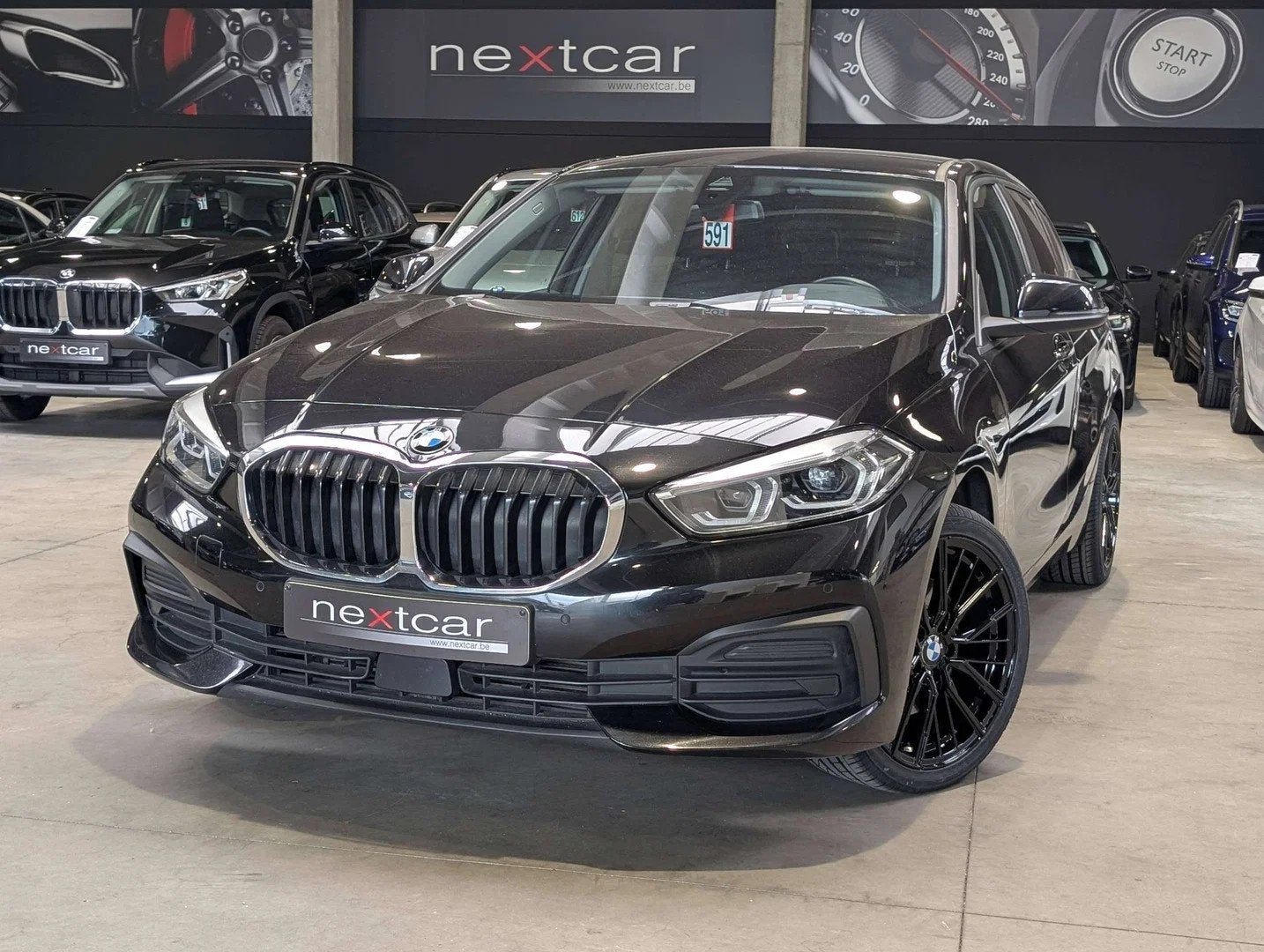 BMW 1 Serie 116 dA Hatch New *LED-NAVI PRO-CRUISE-PARKING AV, Autos : Divers, 1496 cm³, Automatique, BMW, Noir