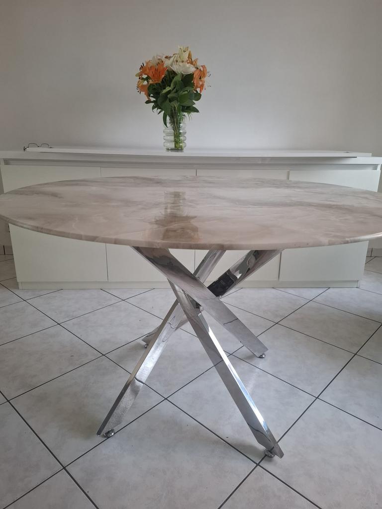 Table rounde marbré, Maison & Meubles, Enlèvement, Neuf