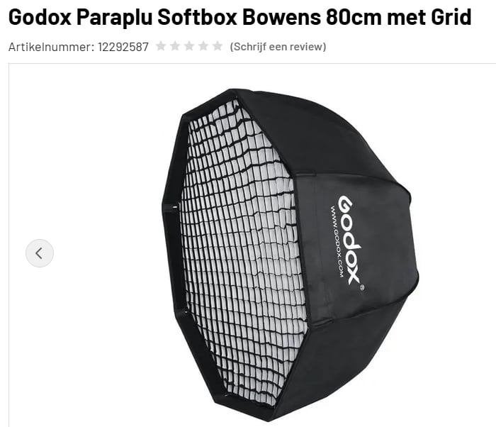 Set : Godox 80cm Softbox Octabox + Grid + Diffuser + Tas, Inclusief grid, Overige typen, Ophalen of Verzenden, Zo goed als nieuw
