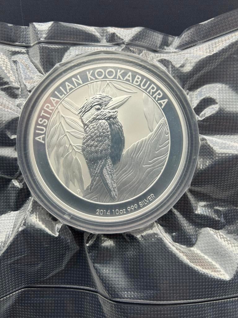 10 oz Australian Kookaburra 2014 (oplage 28547 stuks), Ophalen, Zilver