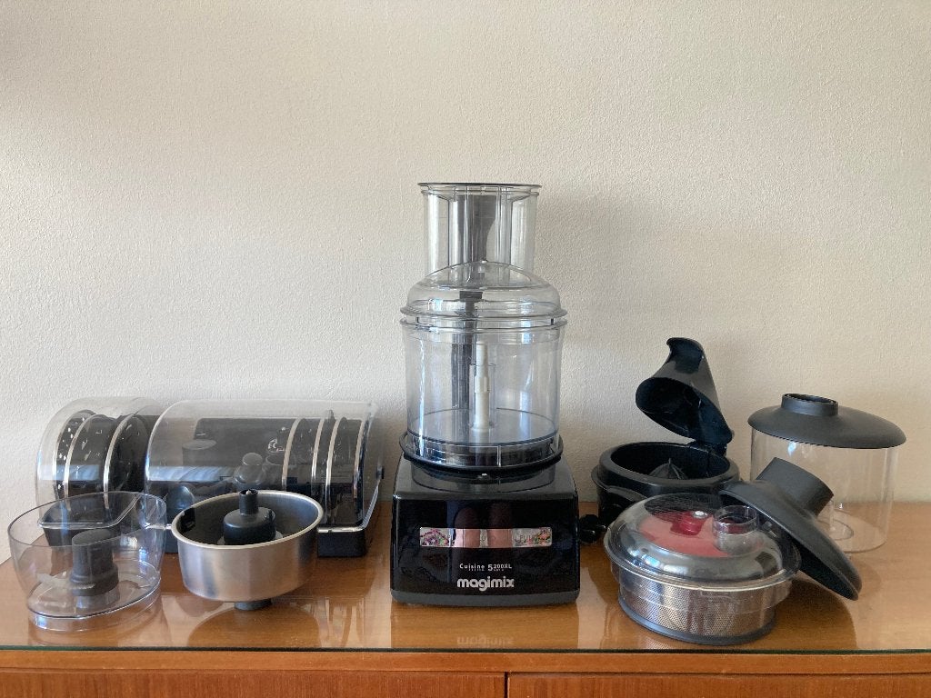 Magimix 5200 XL Foodprocessor met extra accessoires, Electroménager, Mélangeurs de cuisine, Comme neuf, 1 à 2 litres, 3 vitesses ou plus