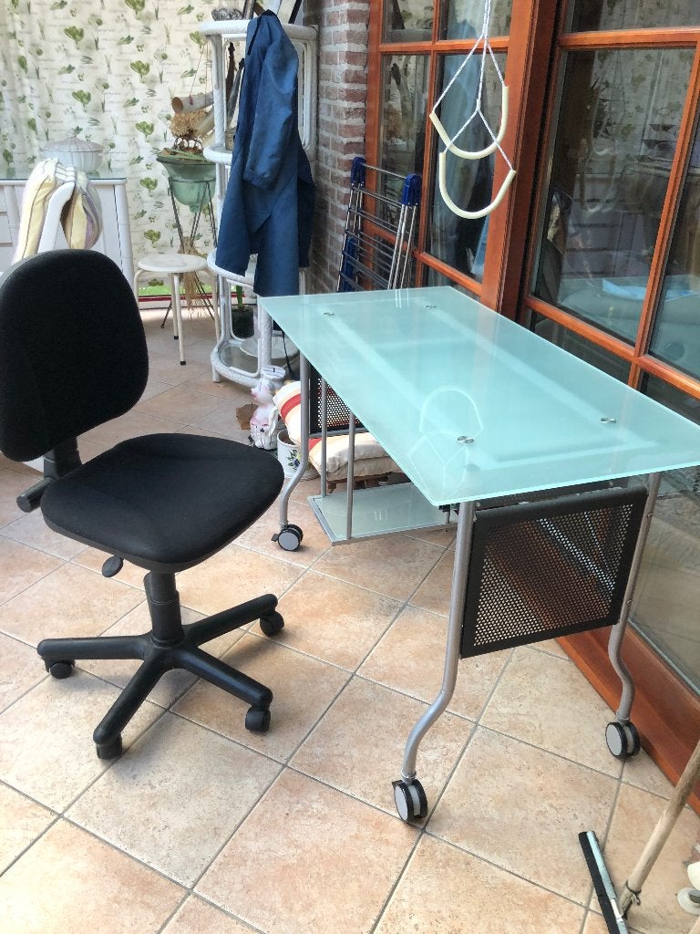 Bureau, Maison & Meubles, Bureaux, Autres marques, Bureau d'ordinateur, 120 cm, Avec roues