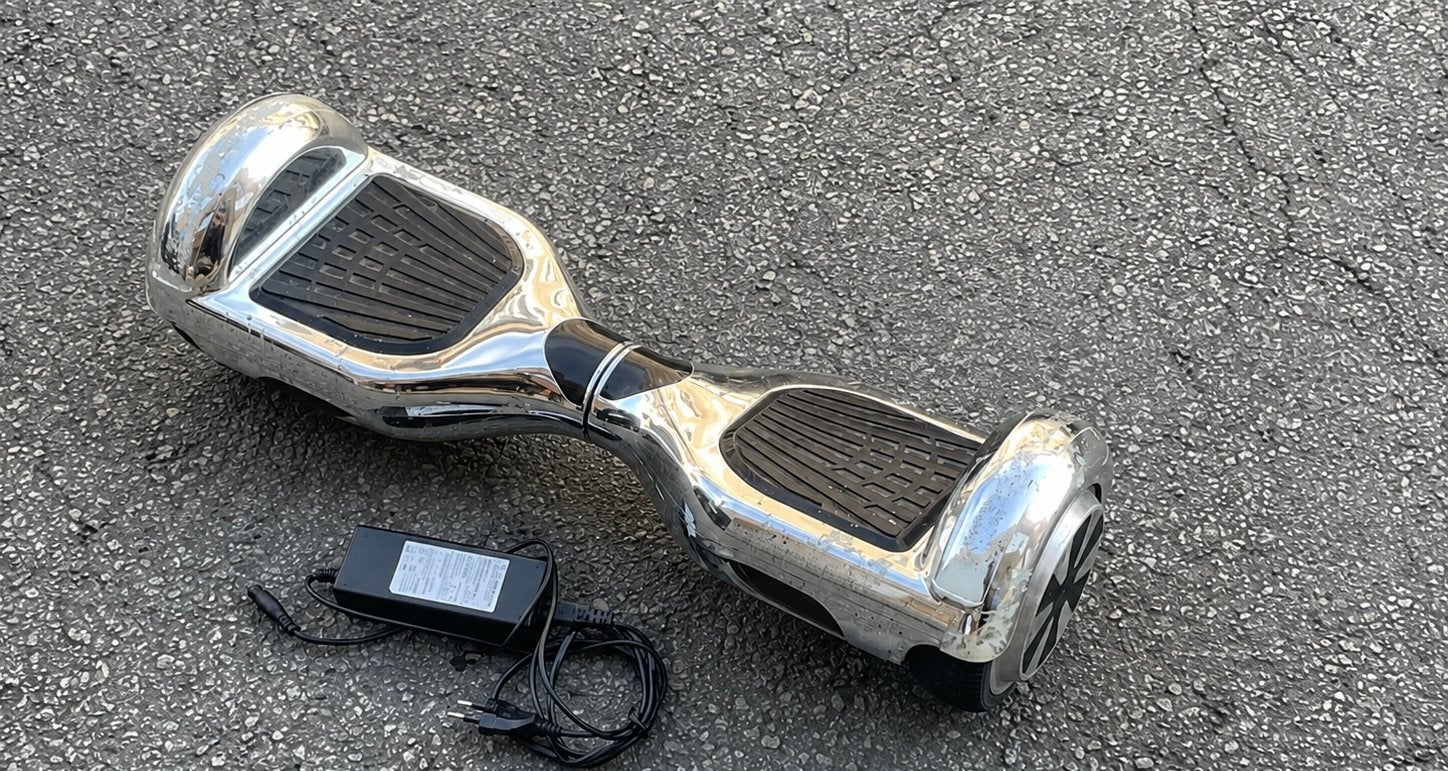 Hoverboard chromé –  utilisé – Chargeur inclus, Ophalen, Gebruikt