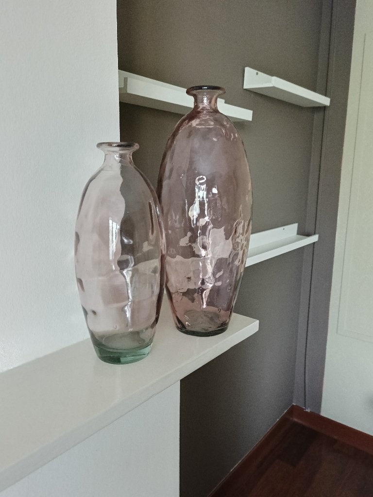Vases, Maison & Meubles, Enlèvement, Comme neuf, Rose, Verre
