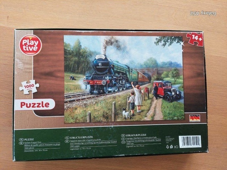 puzzle 1000 pièces - Playtive - Train, Hobby & Loisirs créatifs, Sport cérébral & Puzzles, Enlèvement ou Envoi, 500 à 1500 pièces