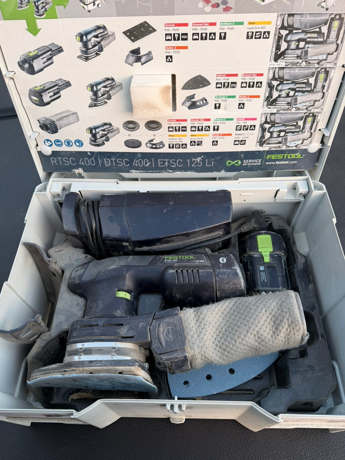 Festool DTSC 400 Li accu-deltaschuurmachine + Systainer, Ophalen of Verzenden, Zo goed als nieuw