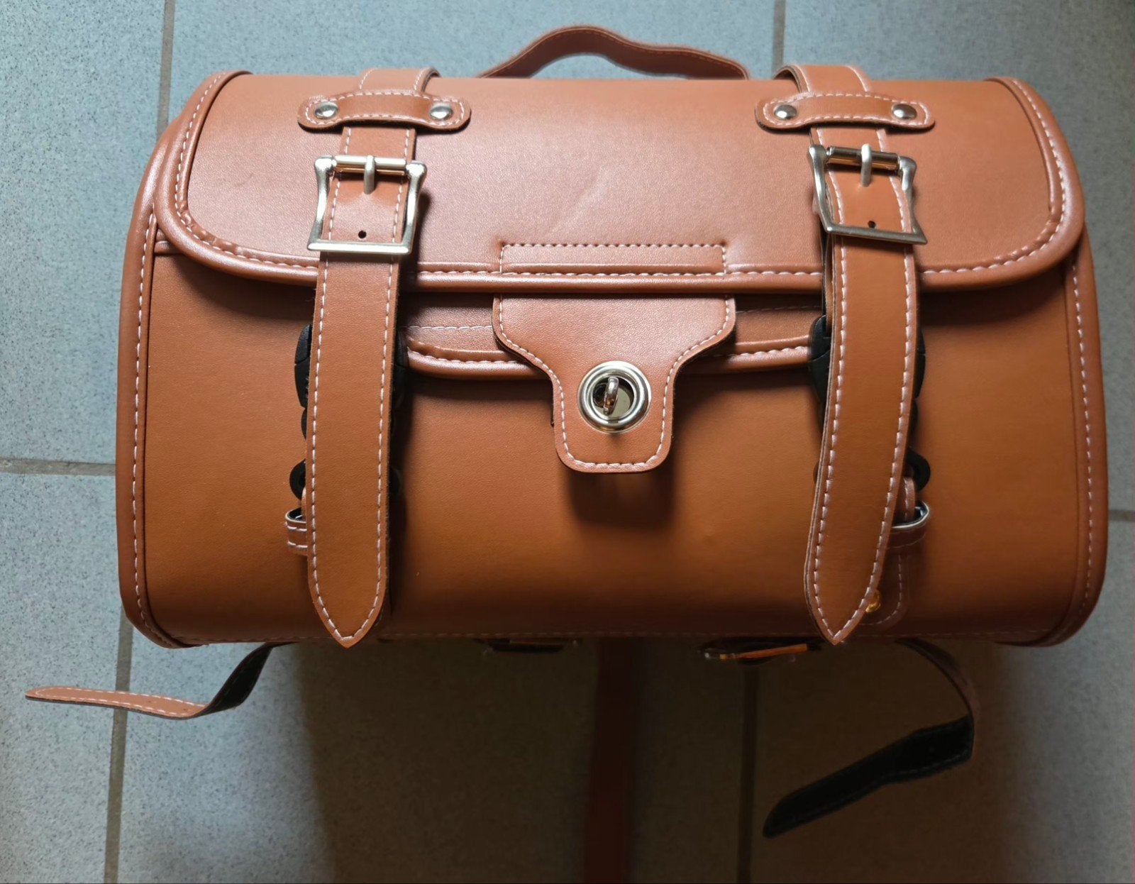 Bruine leren tas voor Vespa, Ophalen of Verzenden