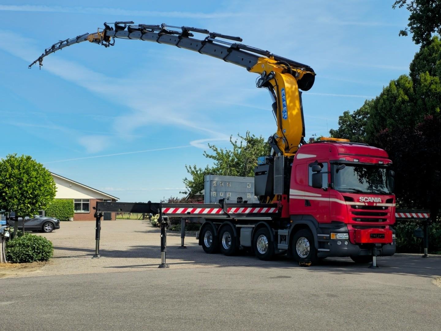 Scania R490 EFFER 175TM.FLYJIB/WINCH!44MET LONGARM!EURO6!49M, Autos, Camions, Cuir, Achat, Euro 6, Climatisation automatique