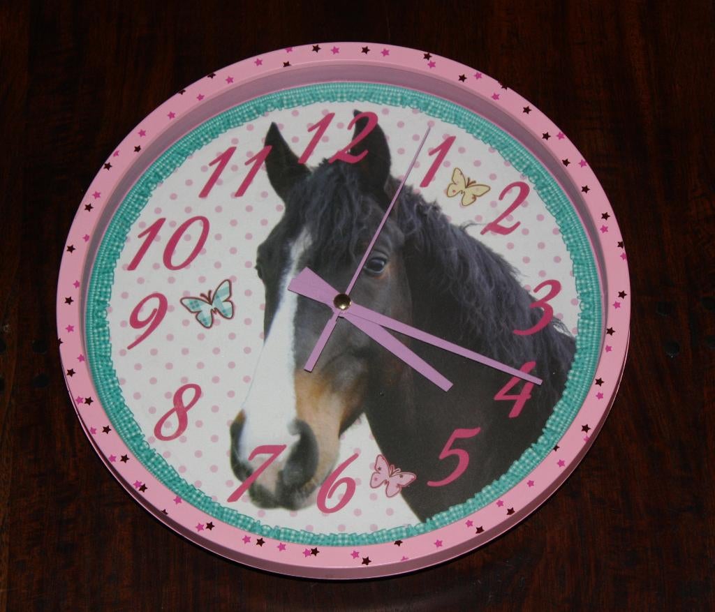 wandklok paard, Ophalen of Verzenden, Zo goed als nieuw, Wandklok