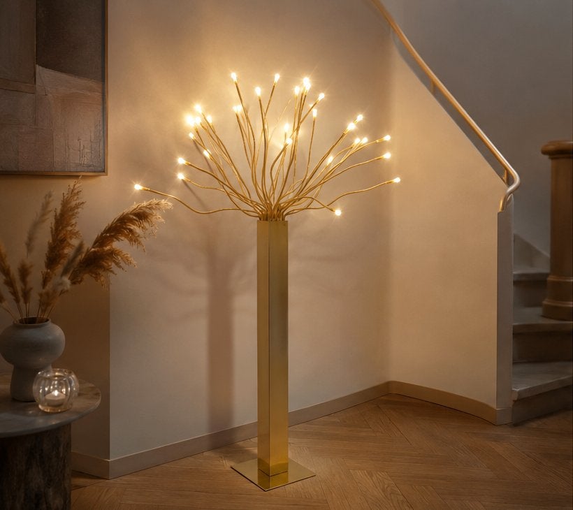 Vloerlamp goudkleur - vintage Ikea Strala | designeritem, Huis en Inrichting, Lampen | Vloerlampen, Gebruikt, 100 tot 150 cm, Ophalen