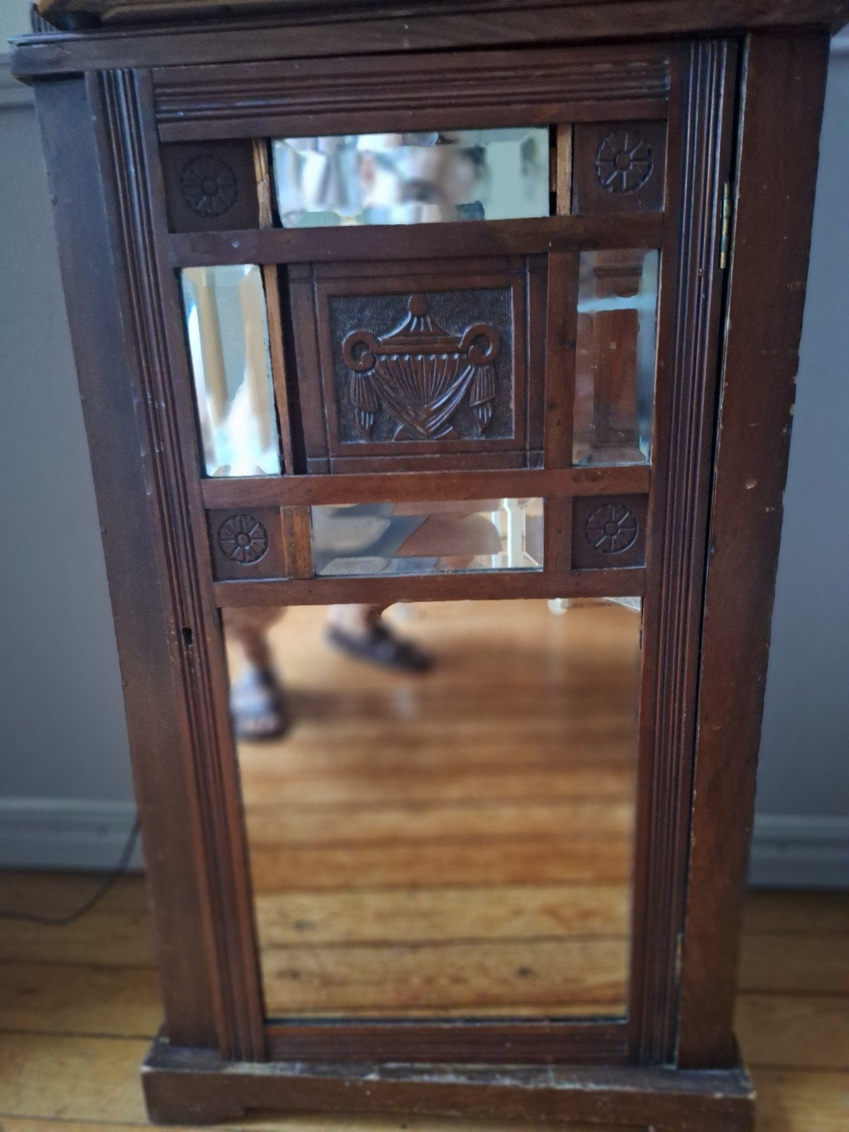 armoire ancienne avec étagères, Antiquités & Art, Enlèvement, Rectangulaire, 50 à 100 cm, Moins de 100 cm
