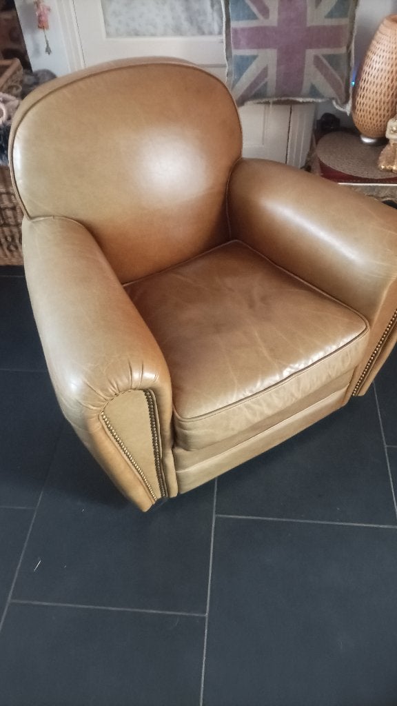Fauteuil club cuir slots, Enlèvement, Utilisé, Cuir