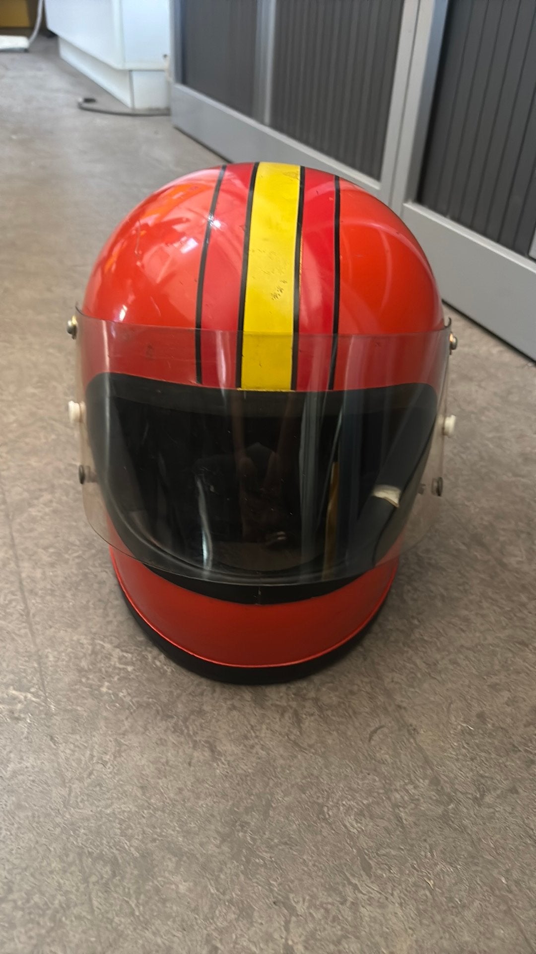 Retro helm “Shoei”, Fietsen en Brommers, Ophalen, Gebruikt, Small
