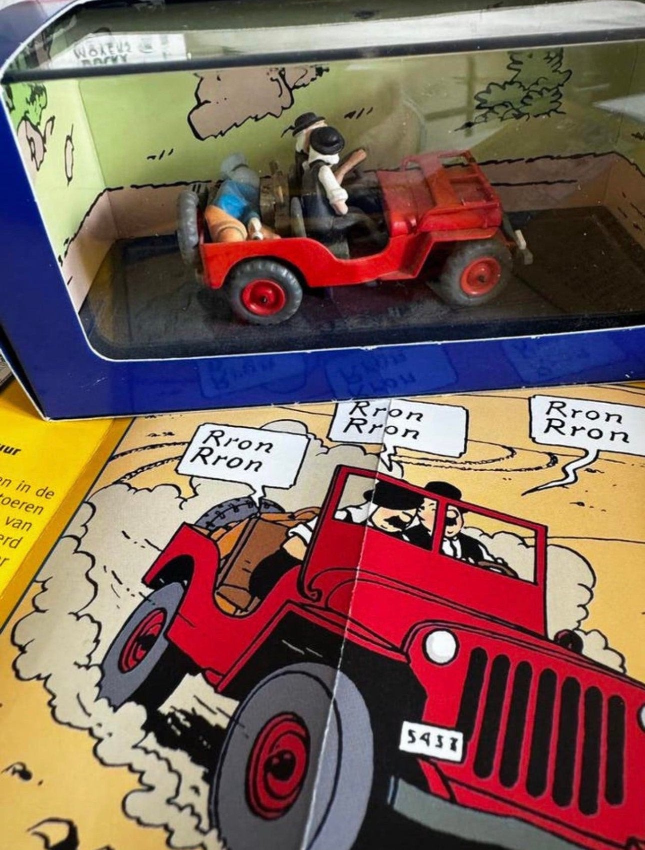 Kuifje auto 1:43 de willy’s jeep uit zwarte goud, Ophalen of Verzenden, Kuifje, Zo goed als nieuw