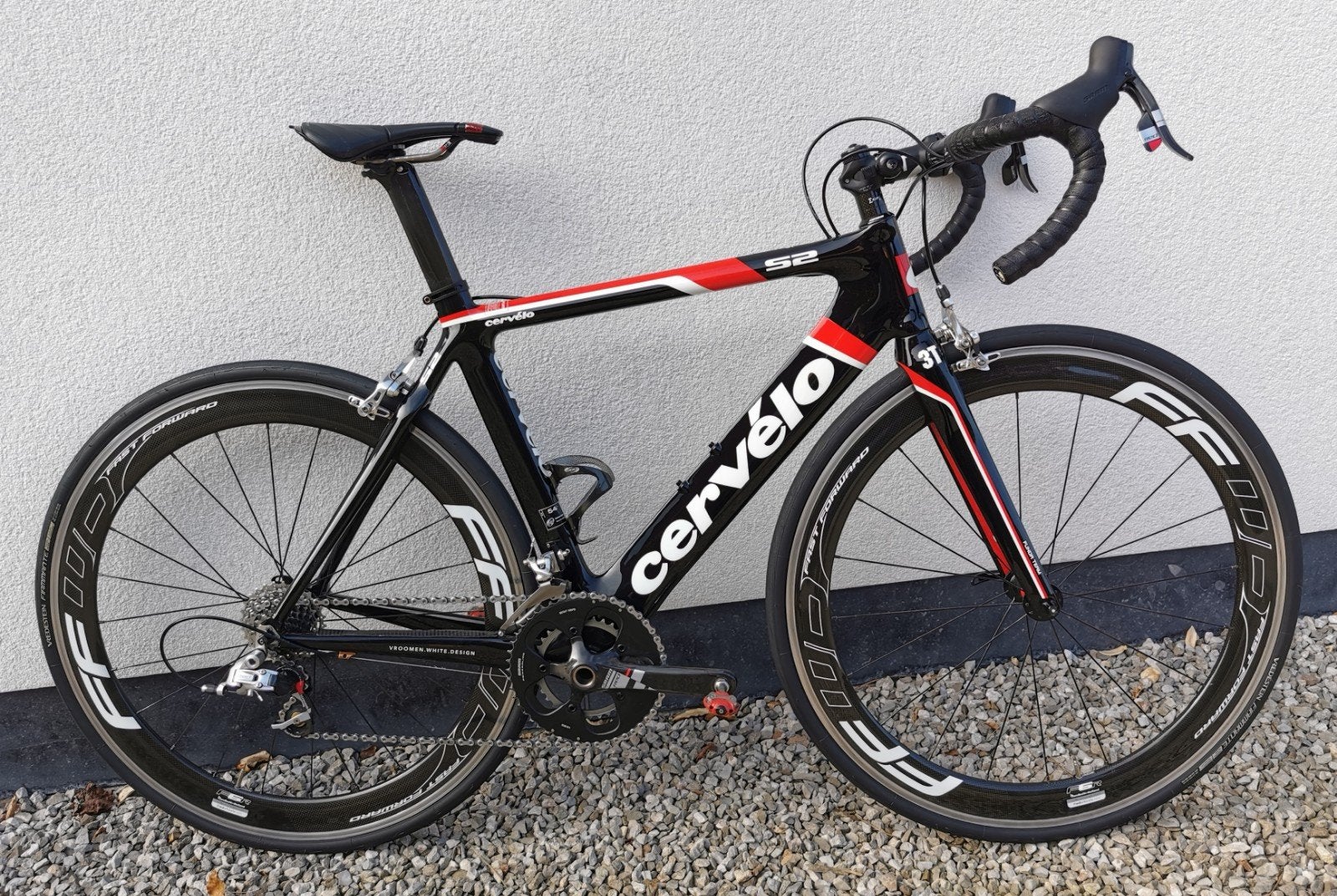 Racefiets Cervelo S2 met extra set wielen, Ophalen, Carbon