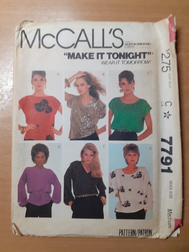 McCalls 7791, Hobby en Vrije tijd, Kledingpatronen, Overige merken, Gebruikt, Verzenden, Vrouw