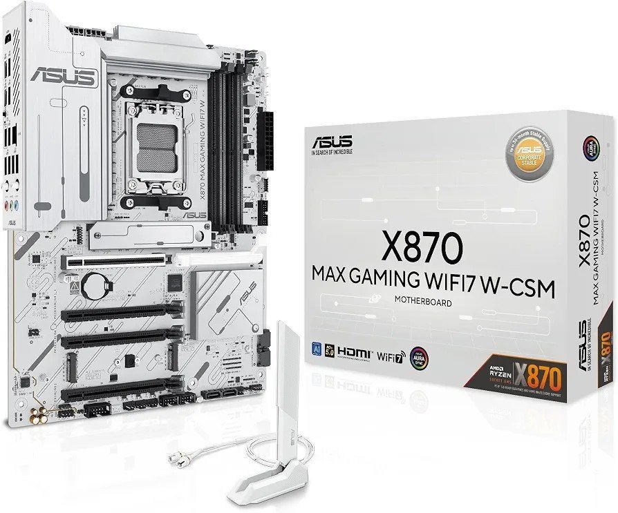 ASUS X870 MAX GAMING WIFI7 W - AM5 DDR5, Informatique & Logiciels, Enlèvement ou Envoi, Comme neuf, DDR5