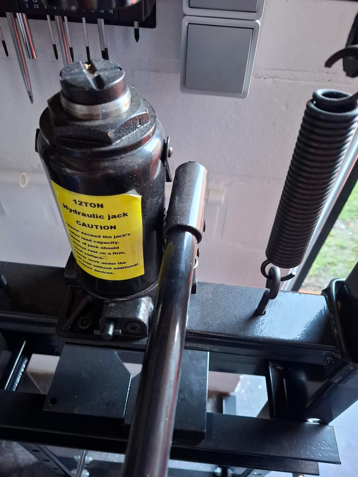 Hydraulische Werkplaats pers 12 ton, Auto diversen, Krikken, Ophalen, Zo goed als nieuw