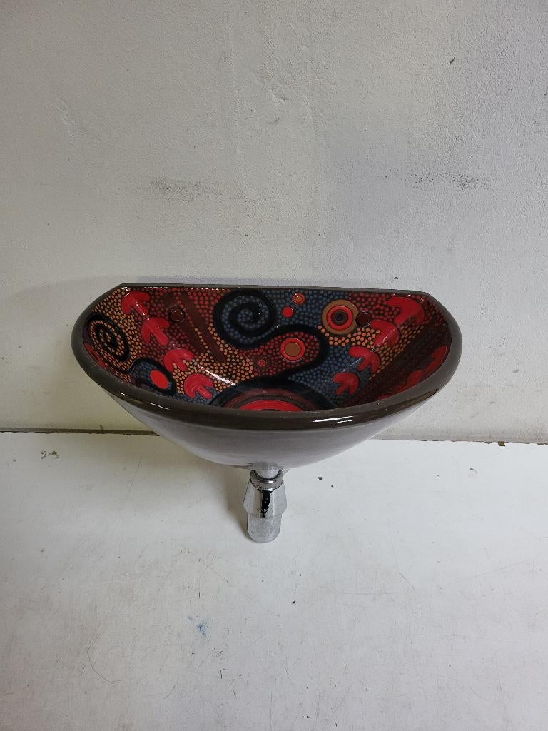 Design Porcupine handgemaakt keramische Lavabo,wastafel, Ophalen of Verzenden, Zo goed als nieuw