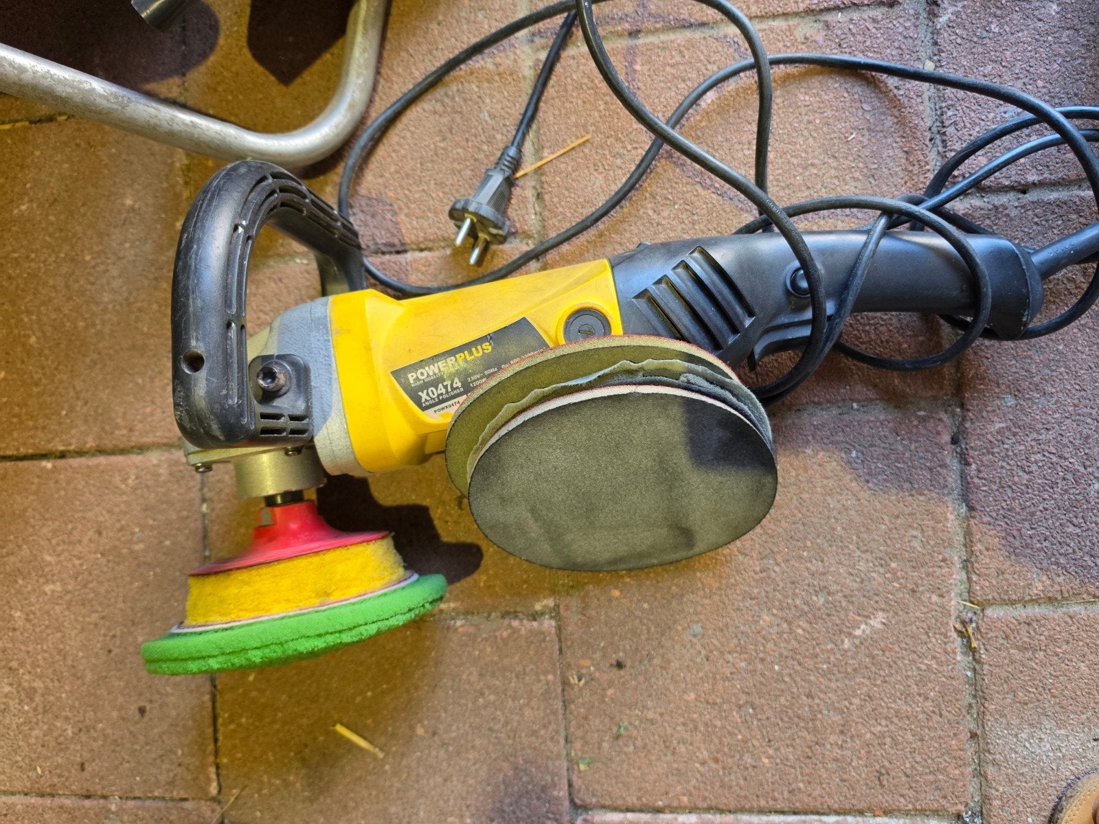 powerplus poliermachine met verschillende schijven, Ophalen