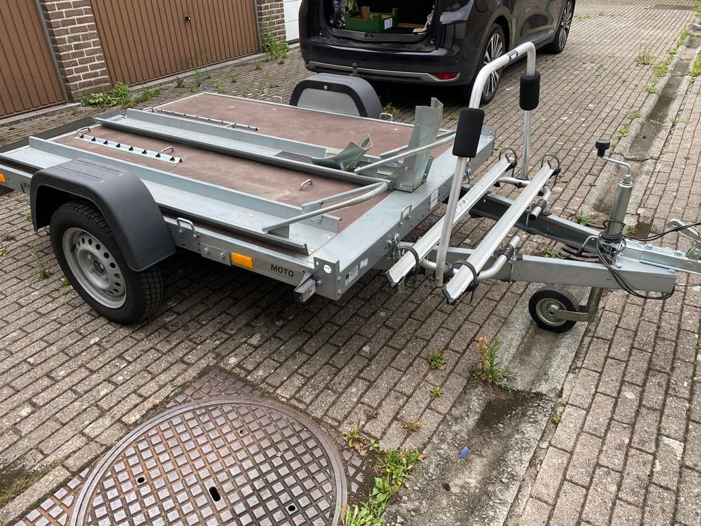 Trailer pour 1-2 motos, 750 Kg, A LOUER, Motoren, Accessoires | Overige, Zo goed als nieuw, Ophalen