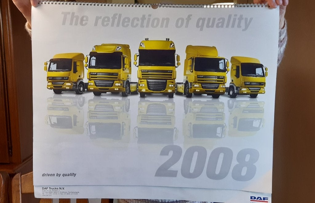 calendrier des camions 2008 Daf Trucks driven by quality, Collections, Marques automobiles, Motos & Formules 1, Comme neuf, Voitures
