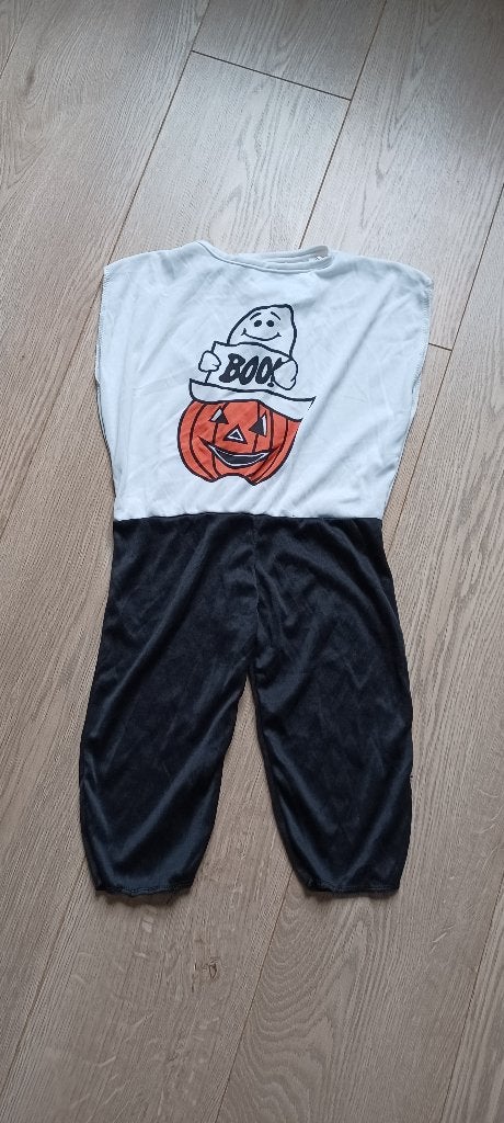 Verkleedkleding Halloween - Onesie Spook - Maat 98/104, Ophalen of Verzenden, Zo goed als nieuw, 104 of kleiner, Jongen of Meisje