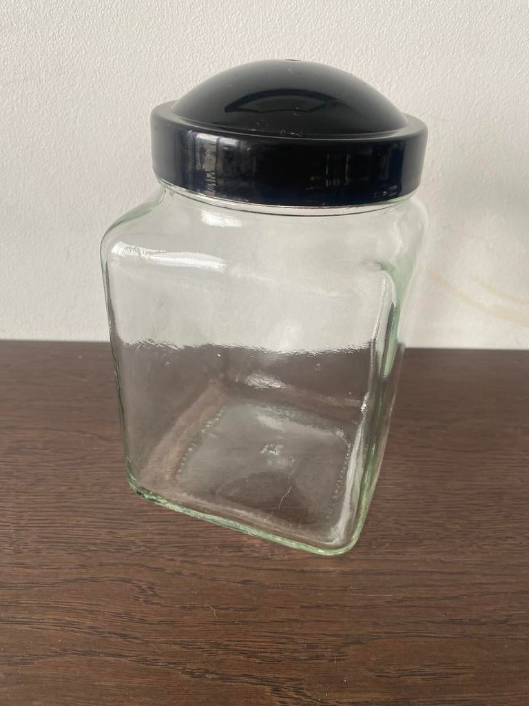 Vintage snoeppot/opbergpot, Enlèvement, Comme neuf, Verre