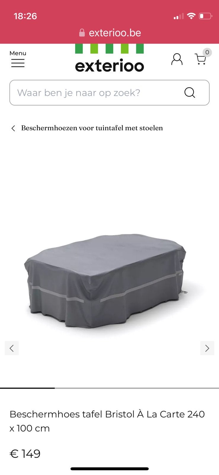 NIEUW Beschermhoes voor tafel van 240 x 100cm met 6 stoele, Ophalen of Verzenden, Nieuw