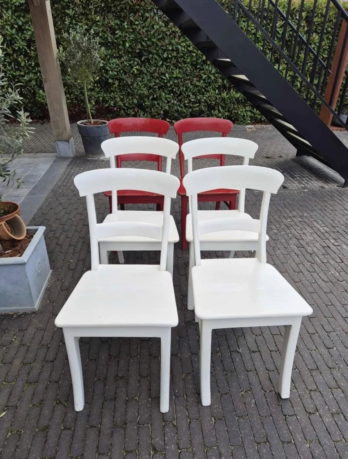 6 houten stoelen - bieden, Enlèvement