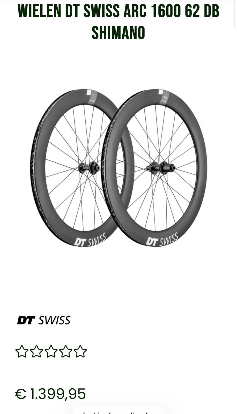DT swiss arc 1600 wielset, Ophalen of Verzenden, Nieuw