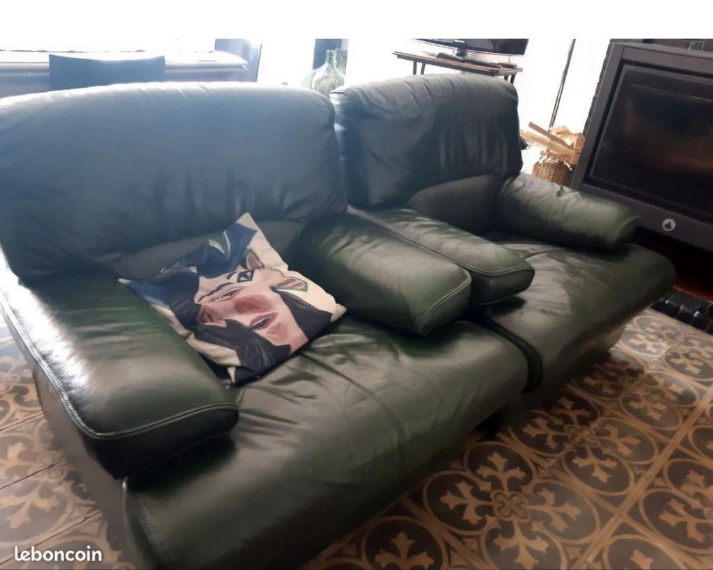 Fauteuils en cuir, Maison & Meubles, Enlèvement, Utilisé, Cuir