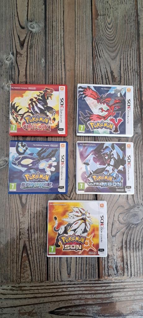 NIEUWSTAAT: 5 POKÉMON GAMES VOOR DE 3DS, Games en Spelcomputers, Overige genres, 1 speler, Ophalen of Verzenden, Zo goed als nieuw