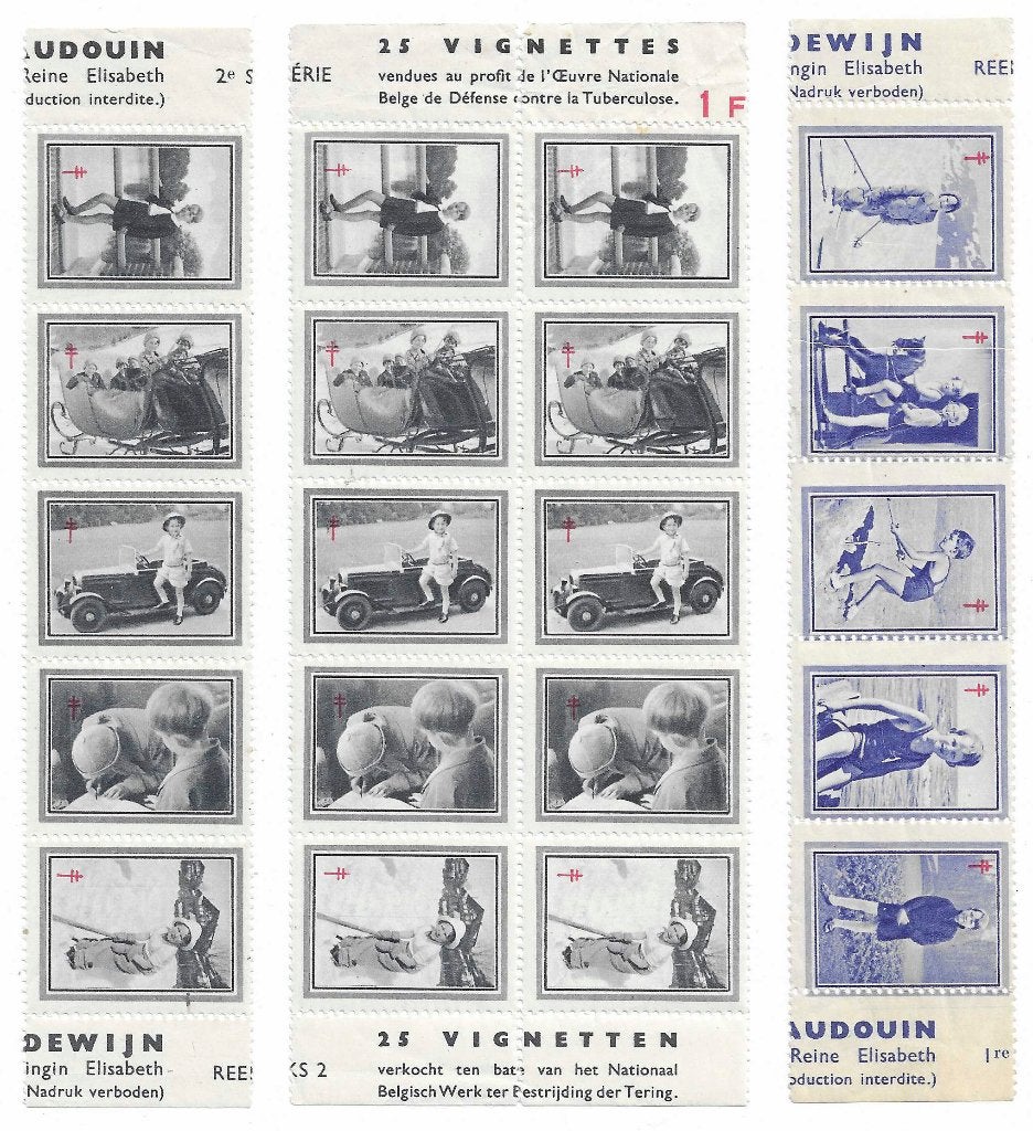 Timbres belges - Vignettes de la famille royale, Collections, Envoi