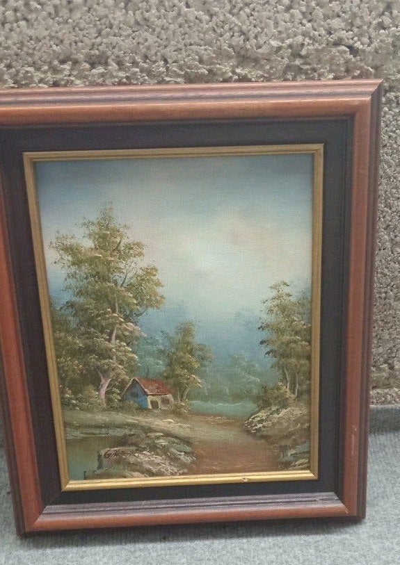 Tableau paysage vintage, Antiquités & Art, Peinture à l'huile, Paysage, Enlèvement, Toile