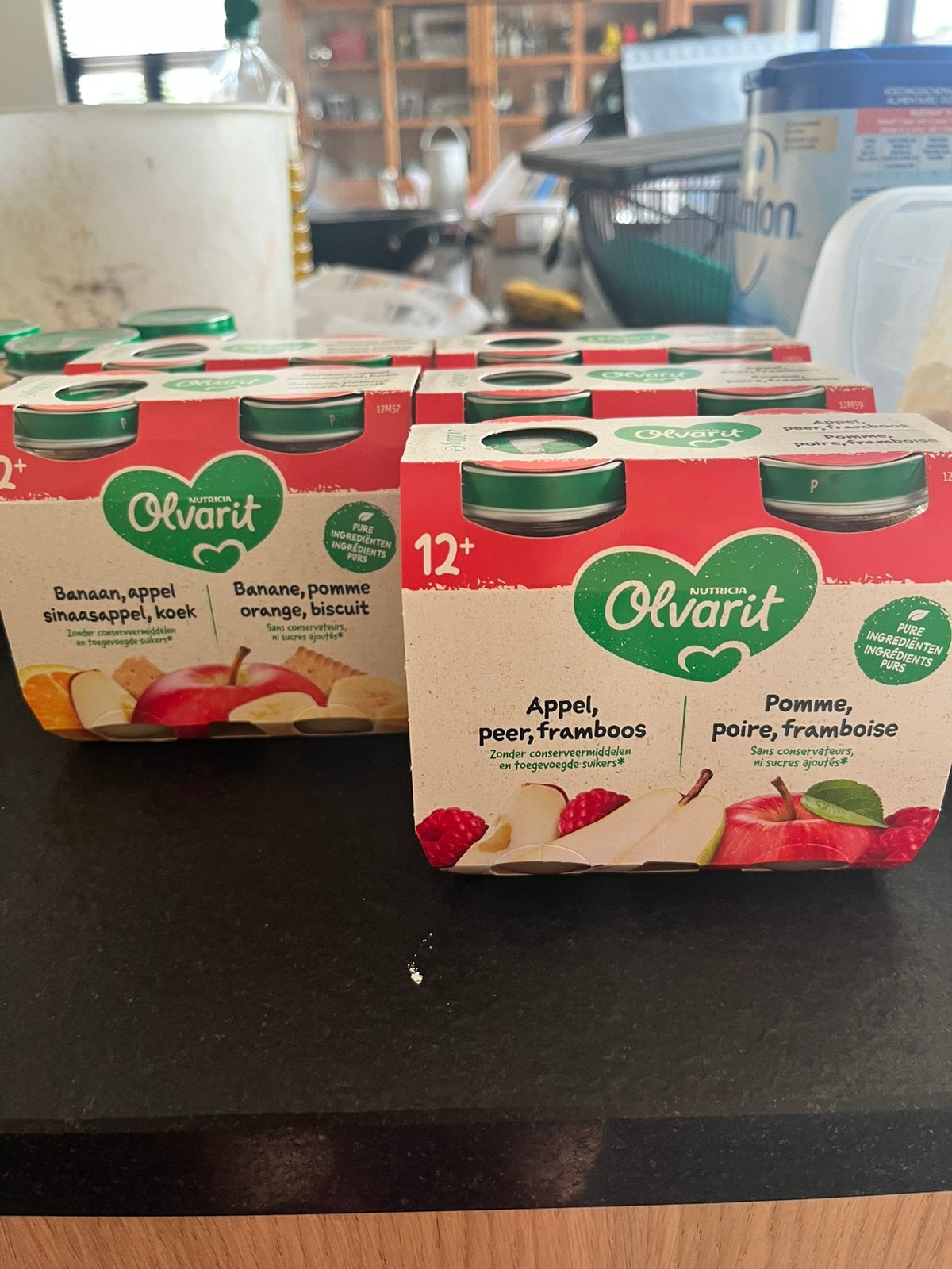 Olvarit fruitpap, Ophalen