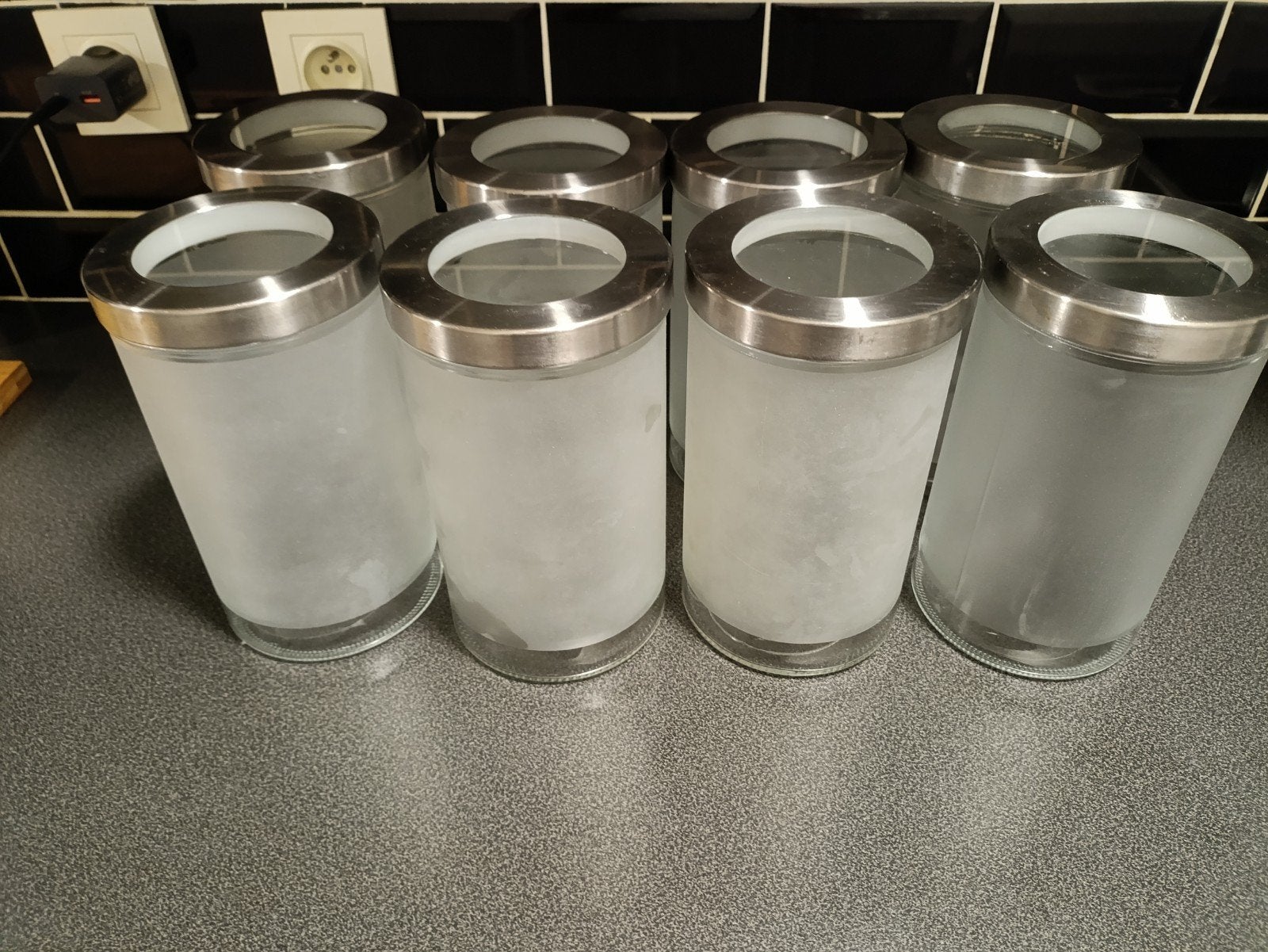 8 Grand pots de conservation en verre 2L, Enlèvement, Verre