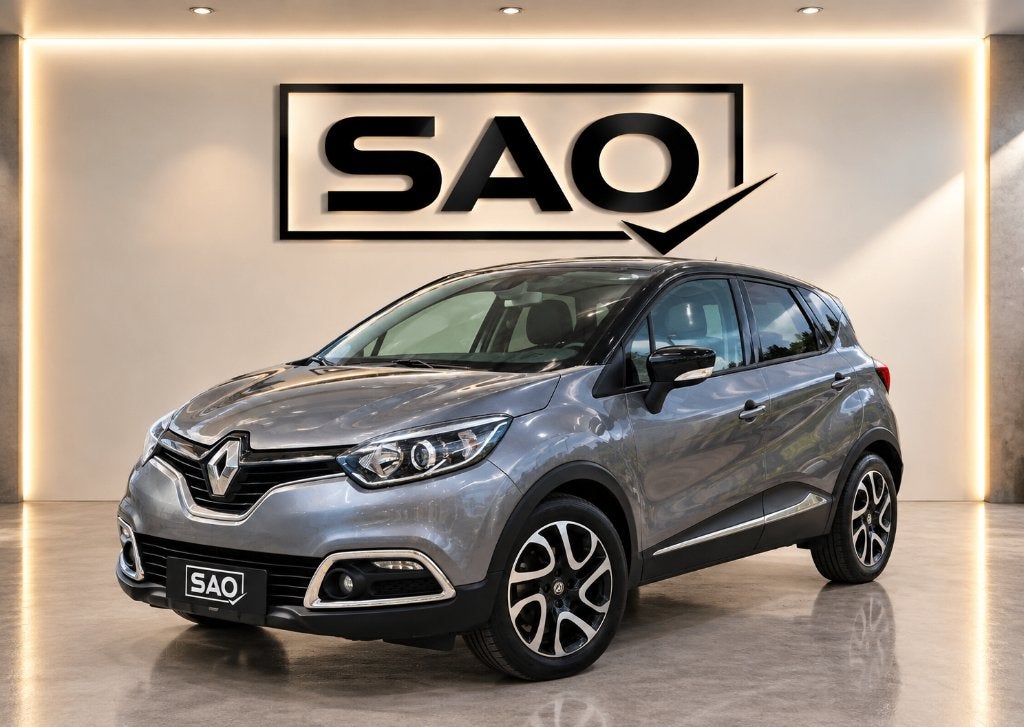 Renault Captur essence TCE 90 2016, Auto's, Stof, Zwart, 67 kW, Bedrijf