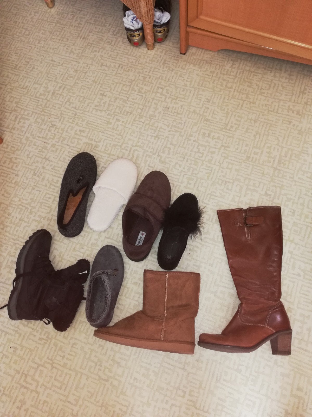 laarsen schoenen, Ophalen, Gedragen