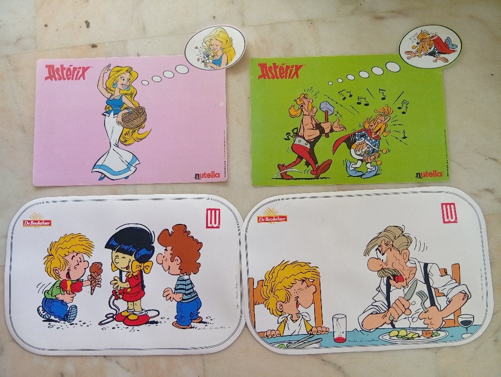 6 sets de table sur le thème de la BD (V. Photos)., Set de table, Neuf, Avec décoration, Plastique