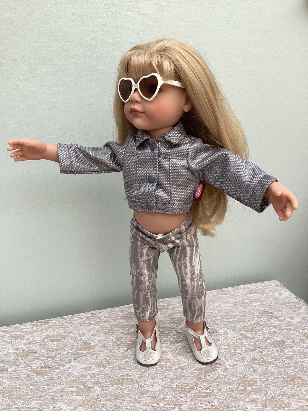 ORIGINELE GÖTZ HANNAH POP - LUXE SERIE /MET METTALLIC OUTFIT, Verzamelen, Ophalen of Verzenden, Zo goed als nieuw, Pop