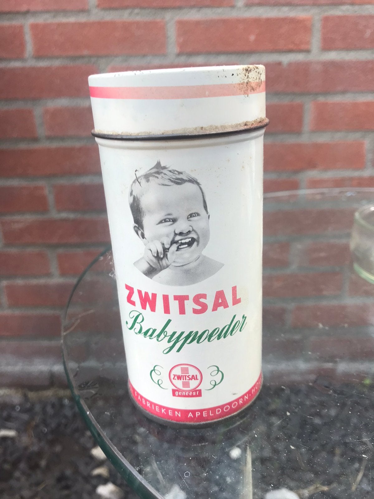 ZWITSAL baby reclame blikje, Ophalen of Verzenden, Gebruikt, Verpakking
