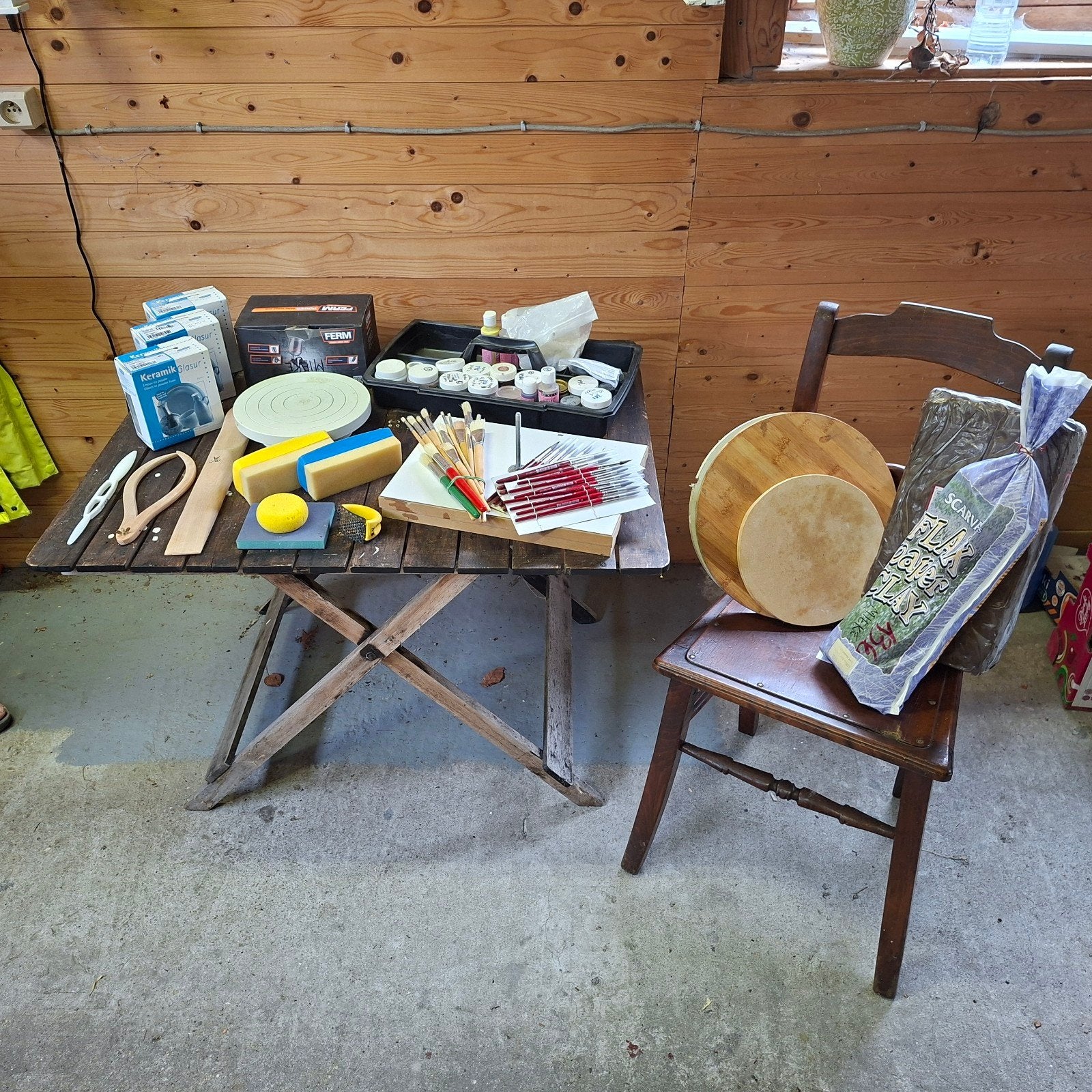pottenbakken/ knutseltools, Ophalen